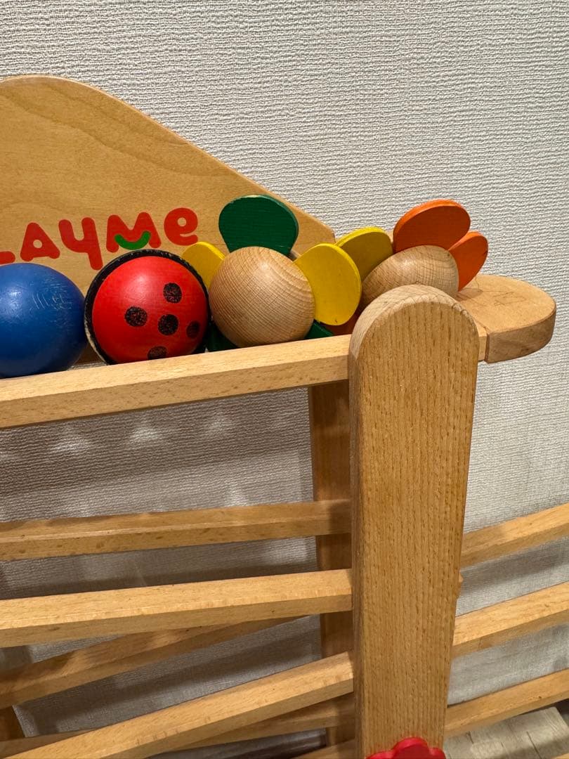 PLAYME 木製ボール転がしおもちゃプレイミートーイズ 、スロープトイ