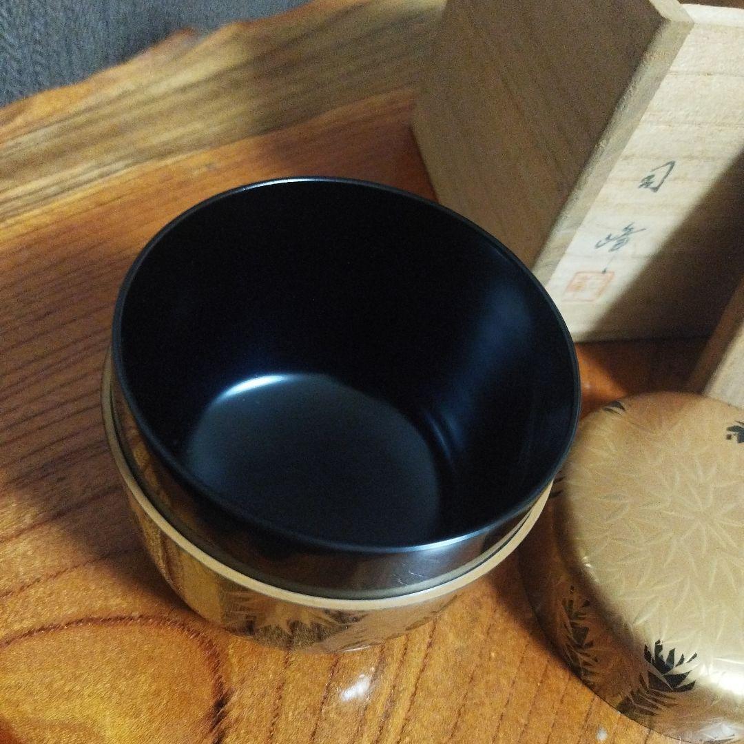 茶道具 棗 木箱付き　蒔絵　茶入