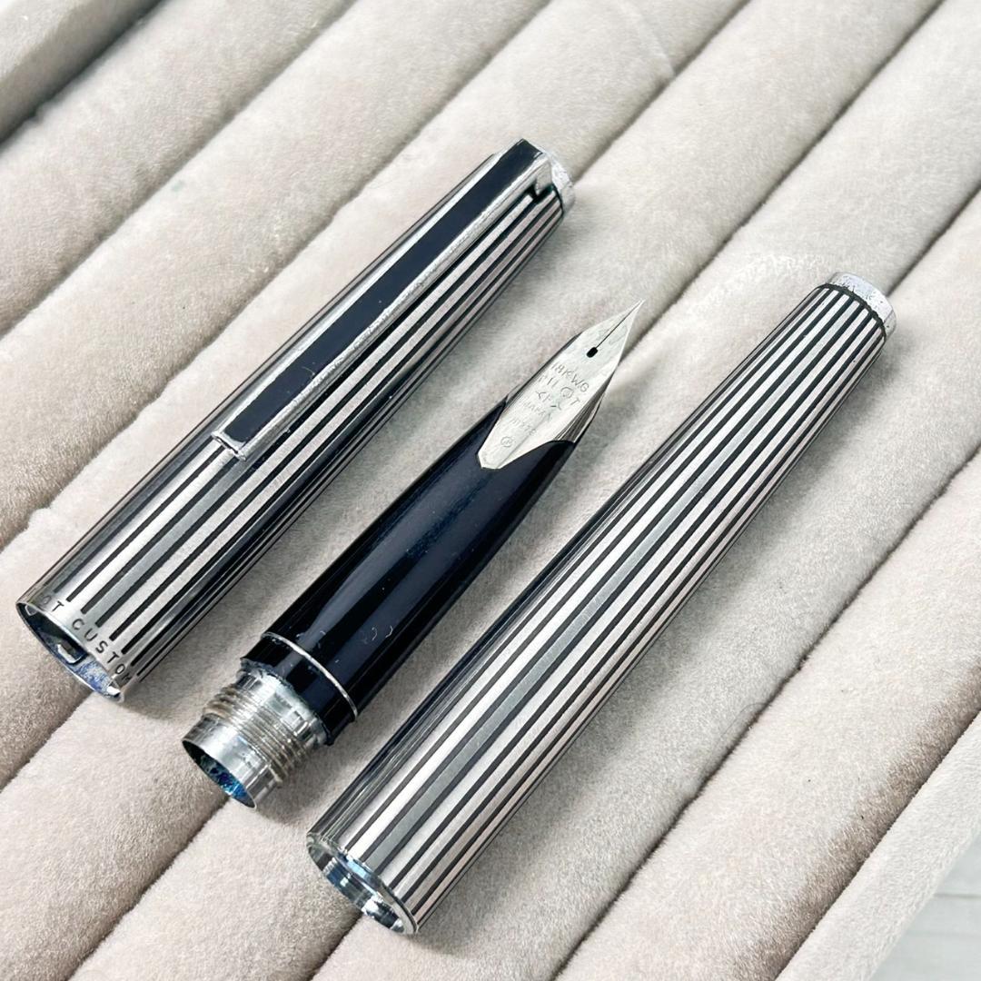 パイロット 万年筆 カスタムK ストライプ 18KWG F ビンテージ U125