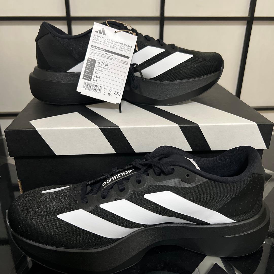 【新品・未使用】アディダス　アディゼロ Evo SL 27cm
