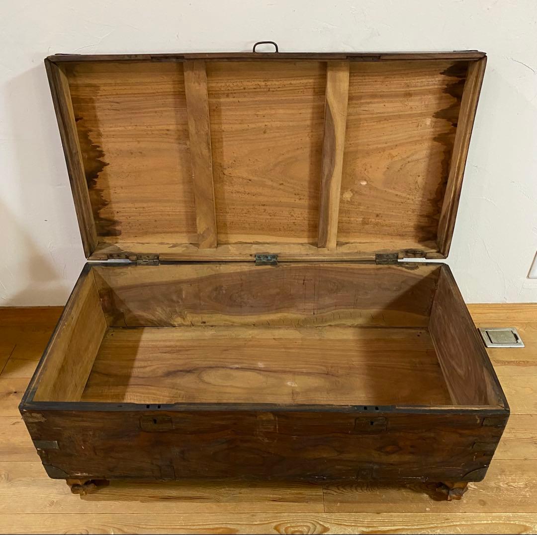 レトロ　アンティーク　木製の大きな箱