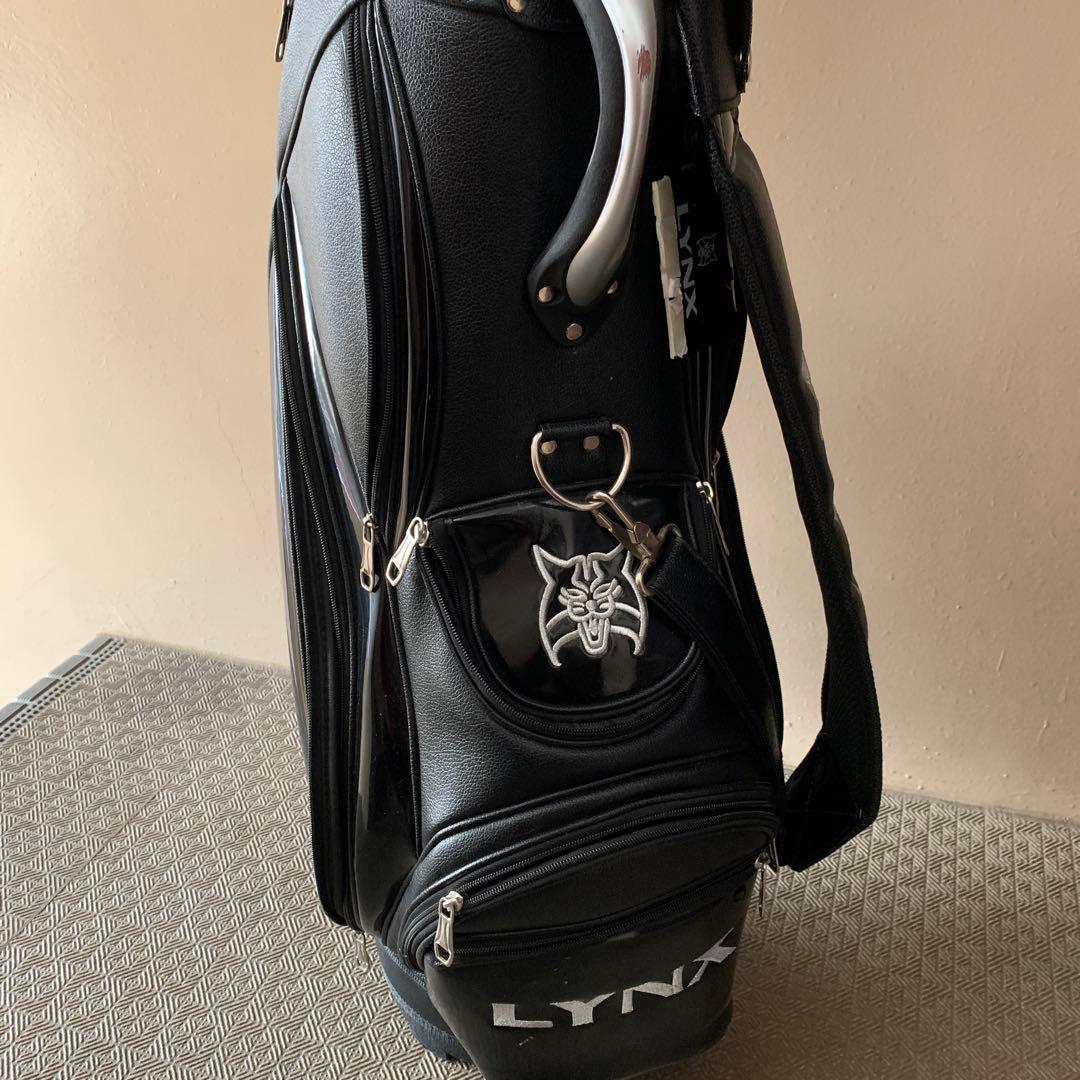 SILVER CAT & LYNX ブラックキャディバッグ