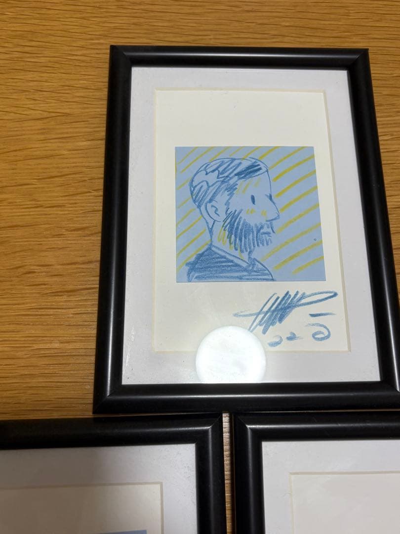 天野タケル　直筆ドローイング　額装　3枚セット