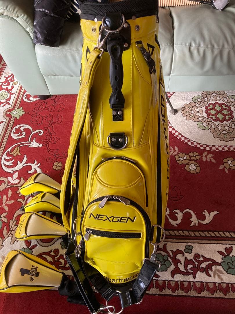 ゴルフパートナースタンドキャディバッグイエロー