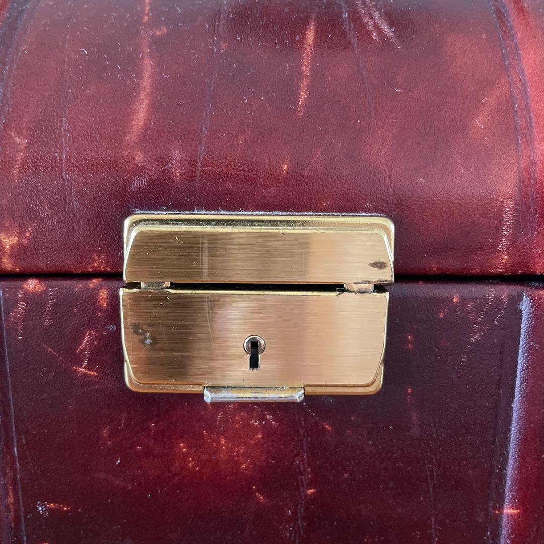 アンティーク　ジュエリーボックス　アクセサリー　収納　レザー　本革　ヴィンテージ