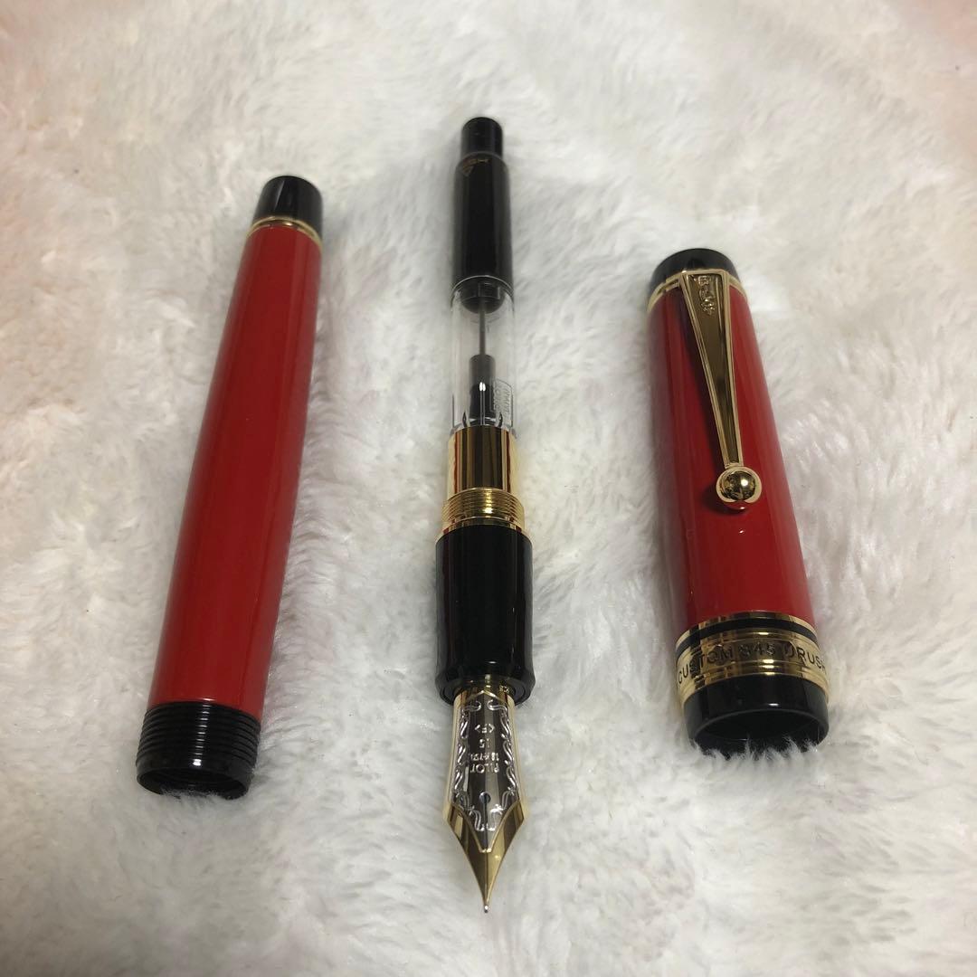 ☆新品未使用 パイロット 万年筆 カスタム845 朱 字幅 細字 F☆