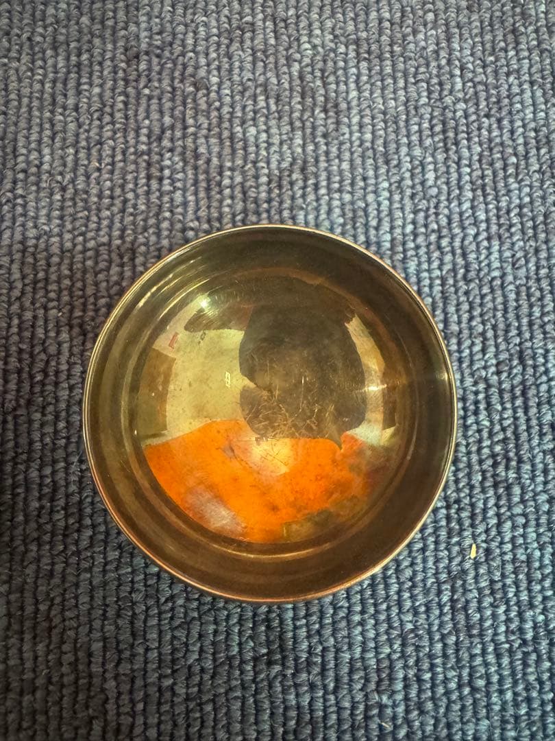 2054 永楽  花唐草　交趾純銀張盃　2客