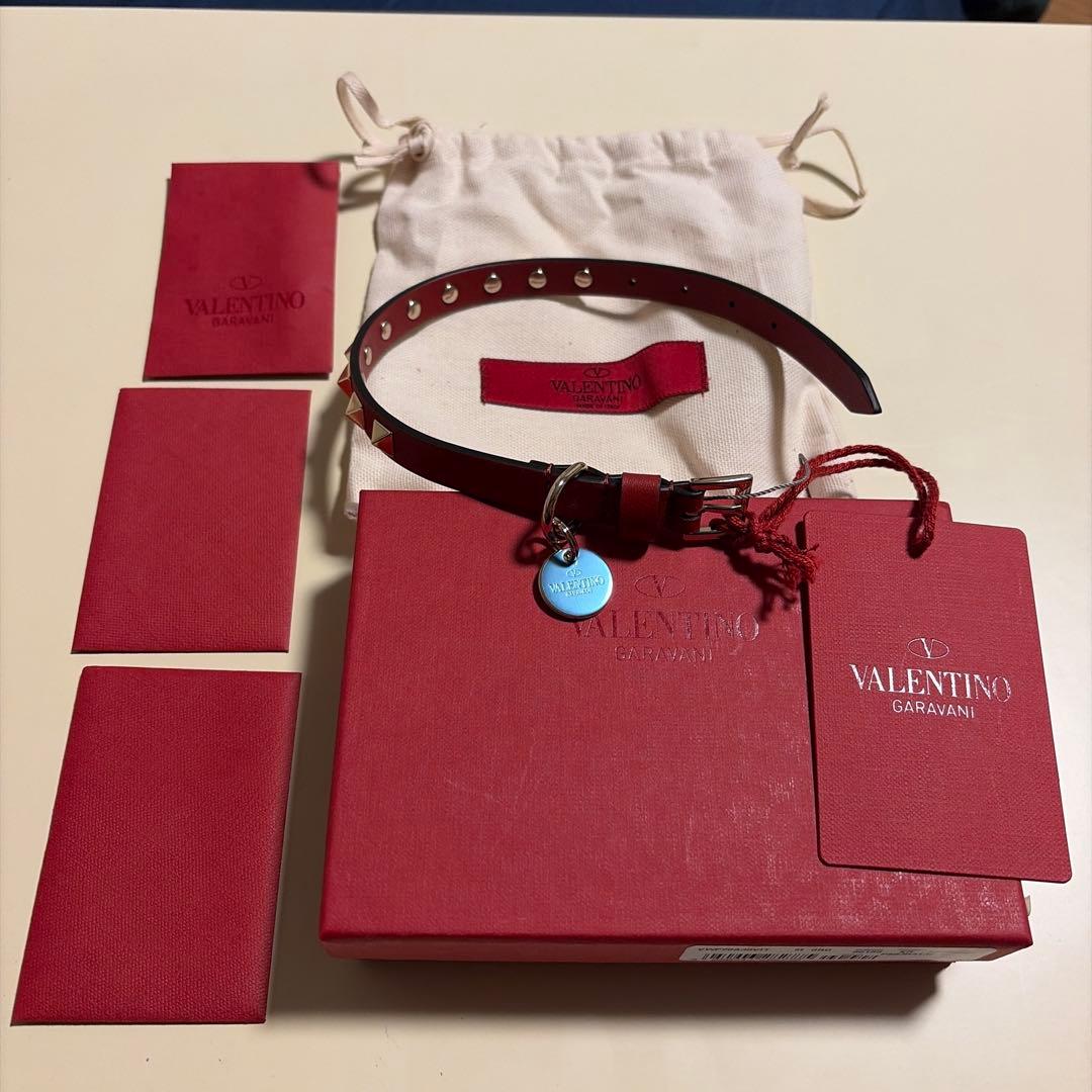 VALENTINO スタッズ リード ペット リード　新品　未使用　赤