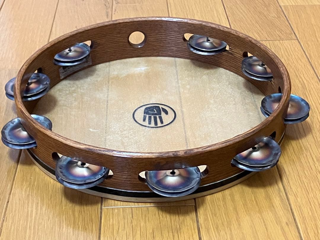 【記名塗りつぶし有】ブラックスワンプ タンバリンTS1 クロームジングル