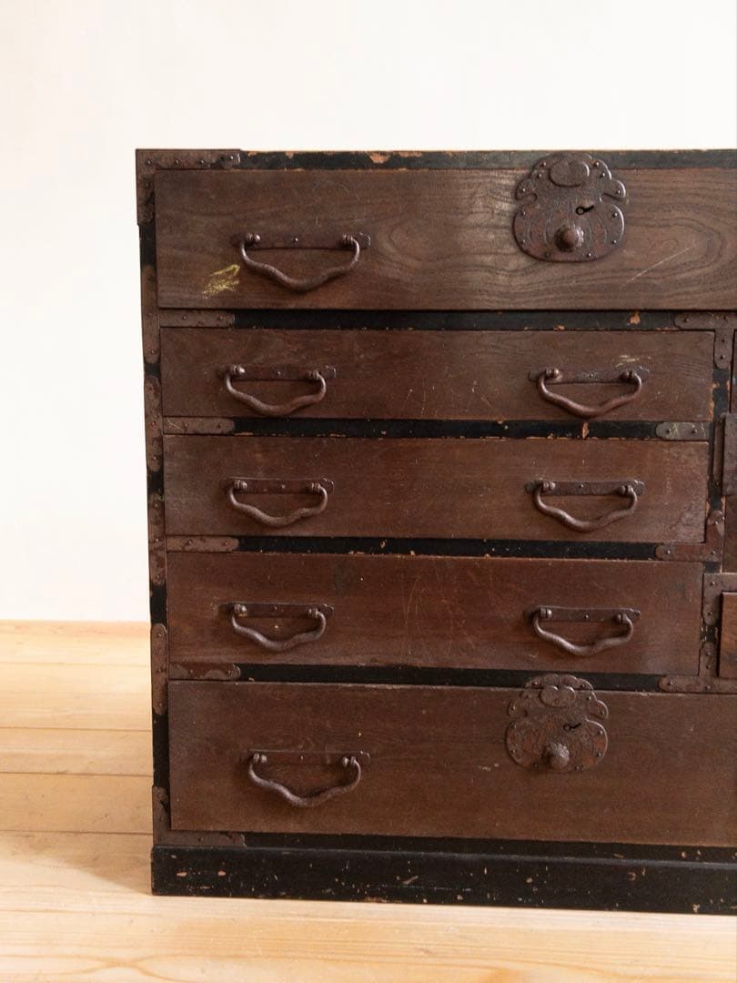 和箪笥　小ぶり　希少　横幅約69.5㎝　5段　アンティーク　骨董　古道具　古家具