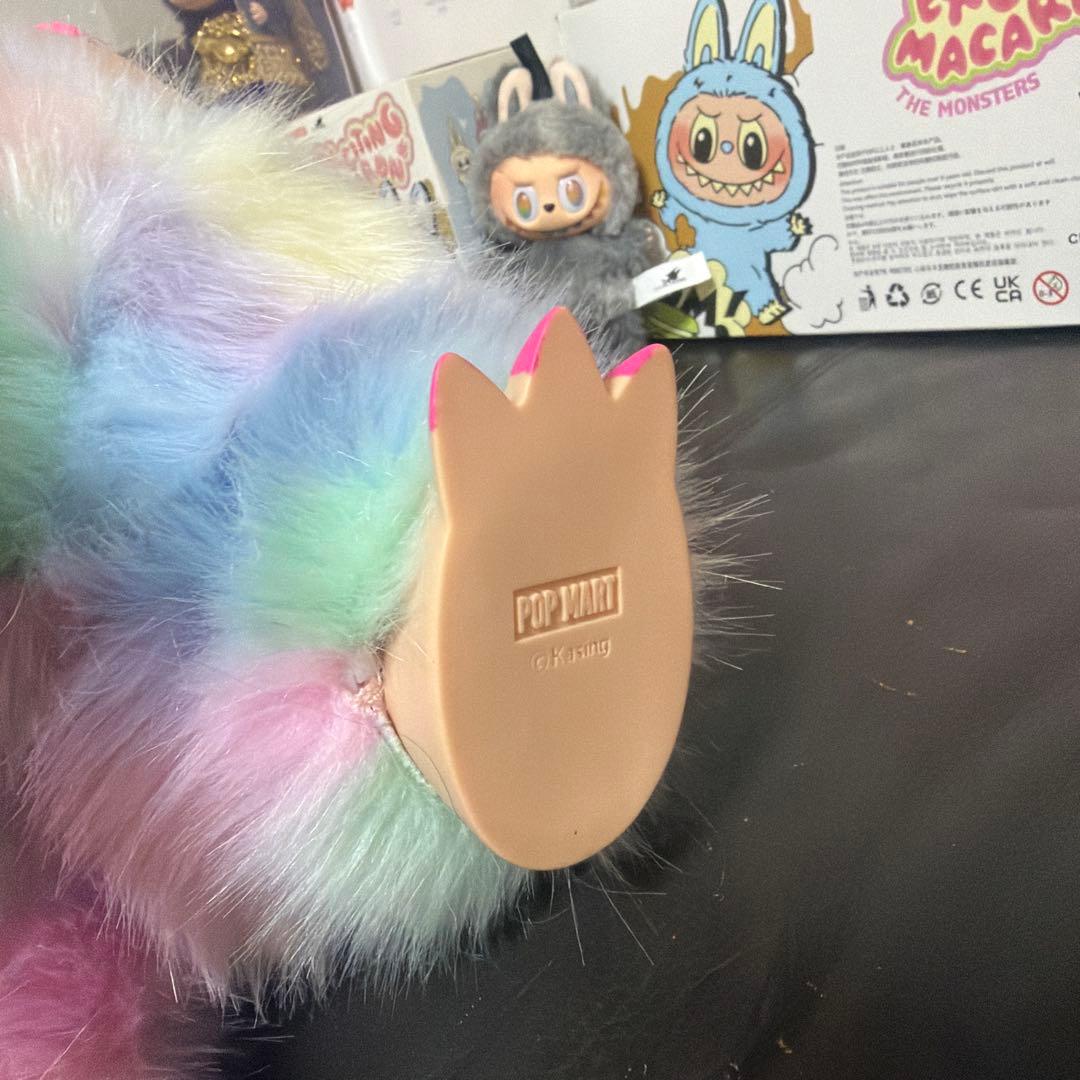 超特大60cmマカロンジモモ 夢色ふわもこ パールネックレス＆ピンク尾びれ