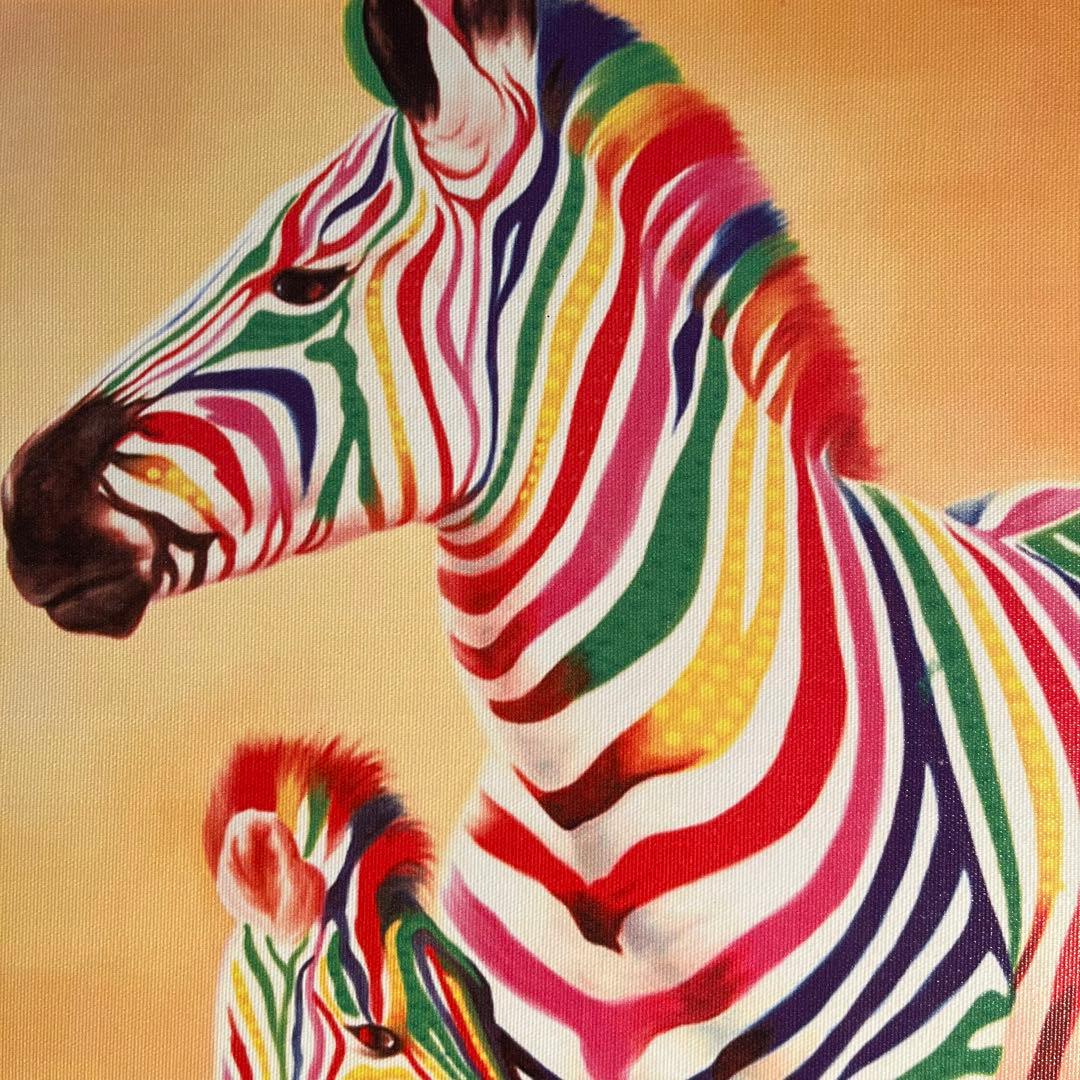 キャンバス プリントアート ゼブラ インテリア 額付き 絵画