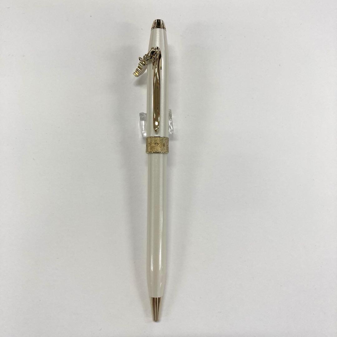 CROSS ホワイトボールペン チャーム付き　ホワイト