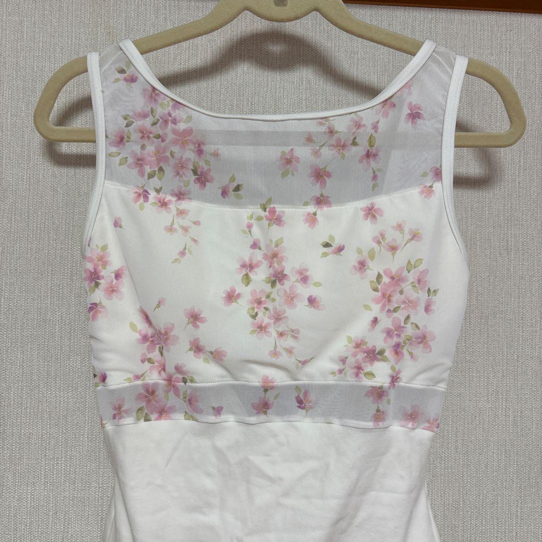 チャコット花柄メッシュ バレエレオタード　Mサイズ
