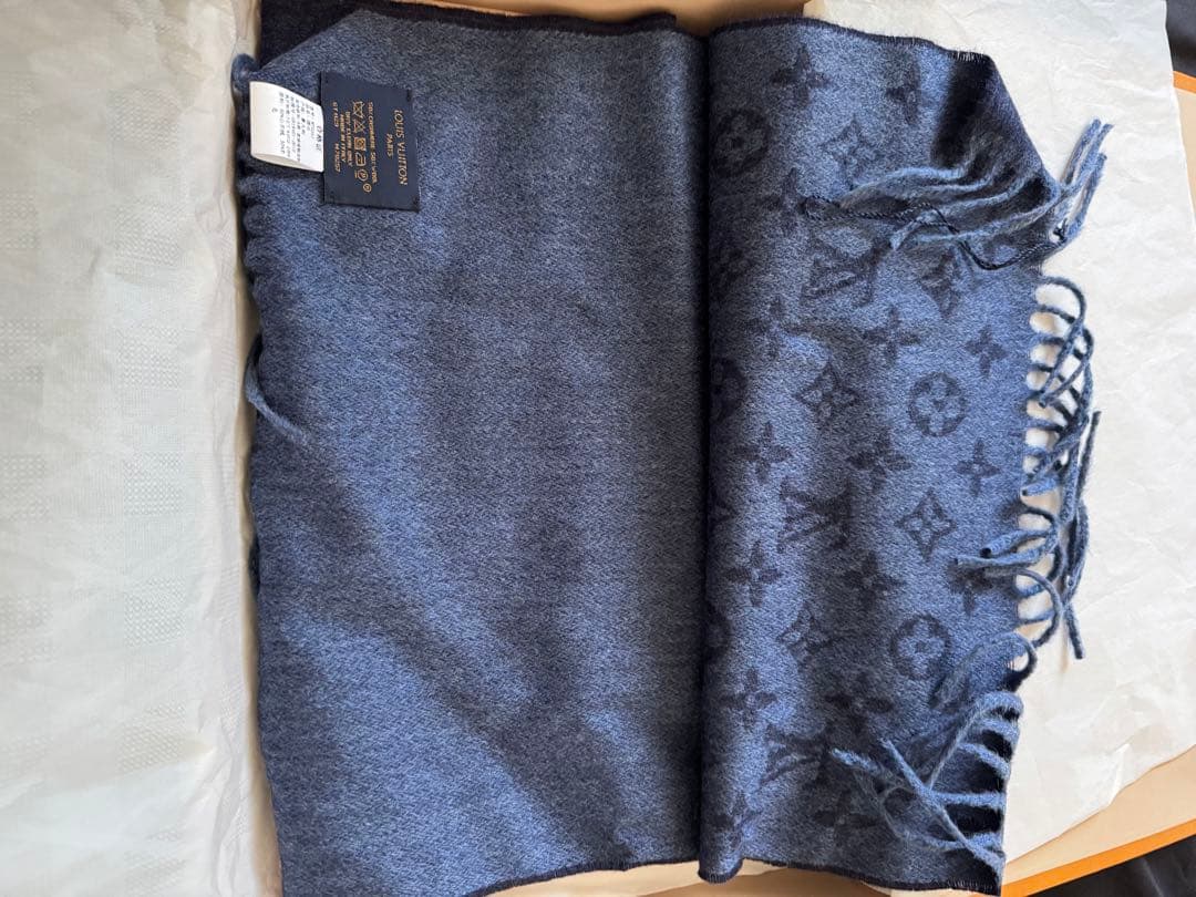 LOUIS VUITTON ウールストール モノグラム