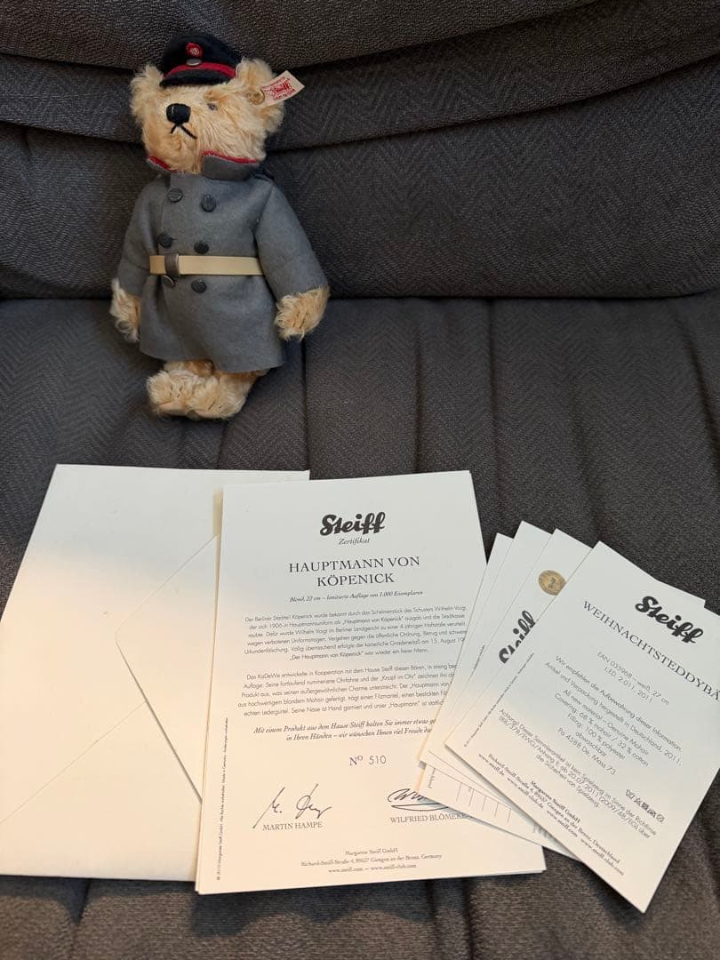 【シュタイフ】Steiff　ケーペニック大尉【極美品】保証書・箱付き