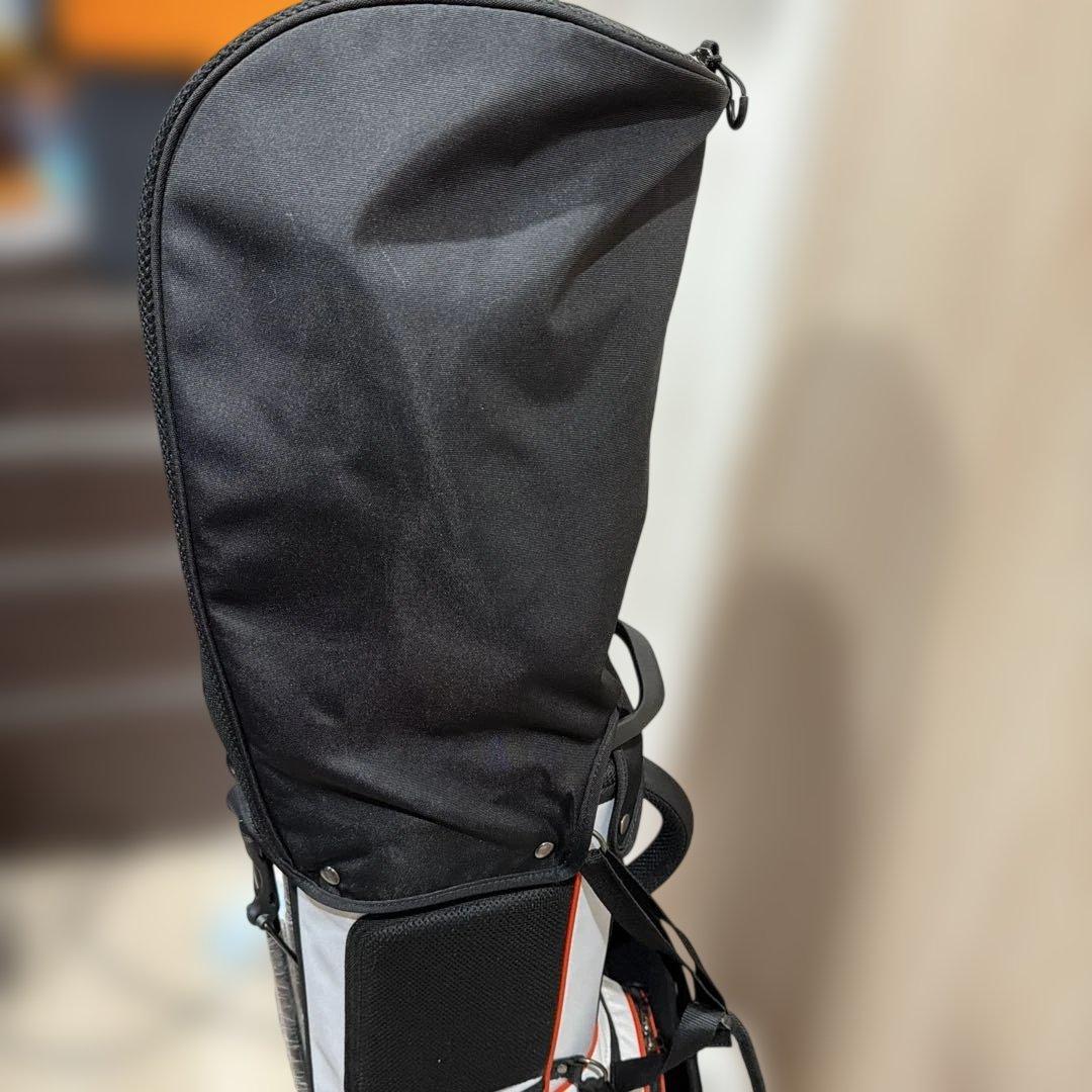 デサントゴルフ　スタンドキャディーバック　オレンジ/ホワイト　9型　47インチ