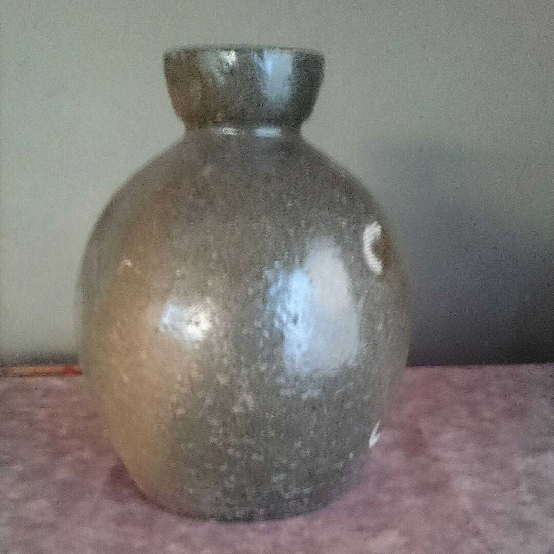 薩摩焼 黒薩摩貝目壺 花瓶 レア 古美術