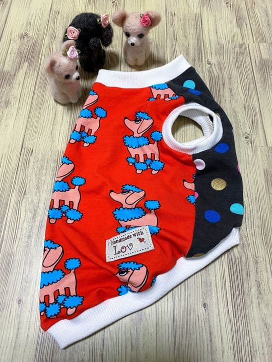 犬服  タンクトップ(Ｌ)  ꒡̈⃝Lily꒡̈⃝ハンドメイド
