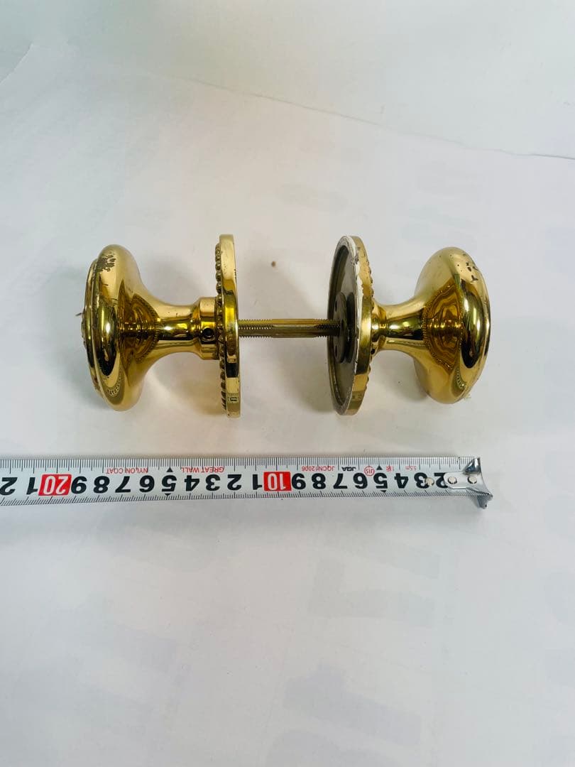 【レア品】アンティーク品　真鍮製ドアノブ　クラシックデザイン　現状品　インテリア