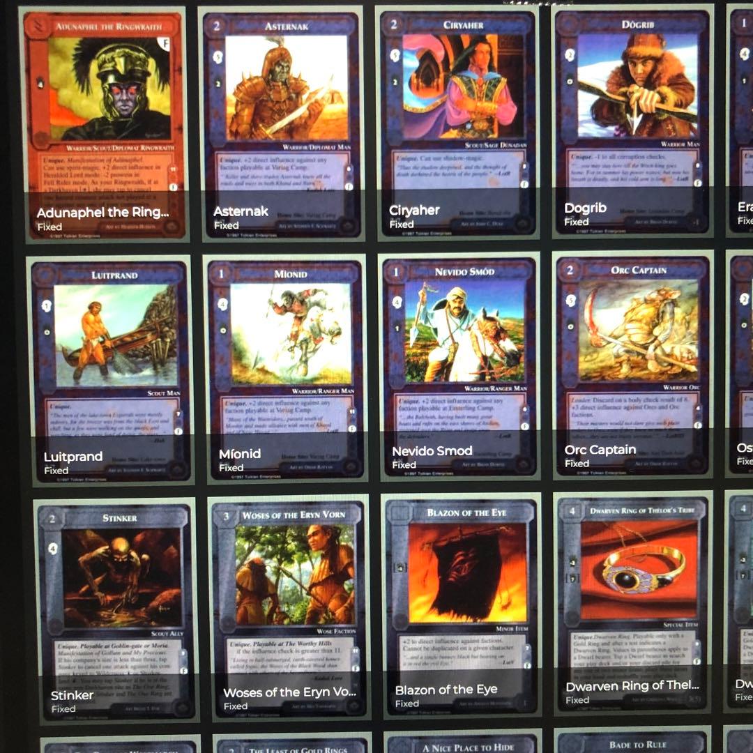 ミドルアース　カード　チャレンジデッキF ccg コンプ　指輪物語　トレカ