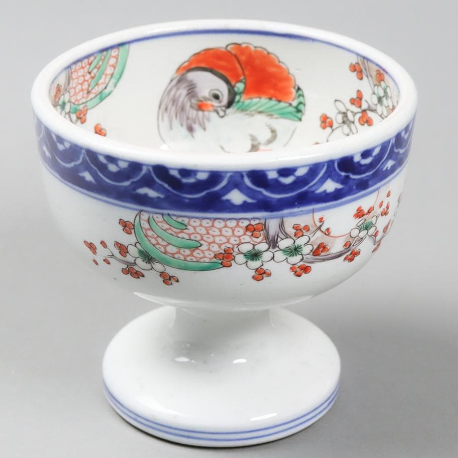 古伊万里 色絵 鳥図 盃洗