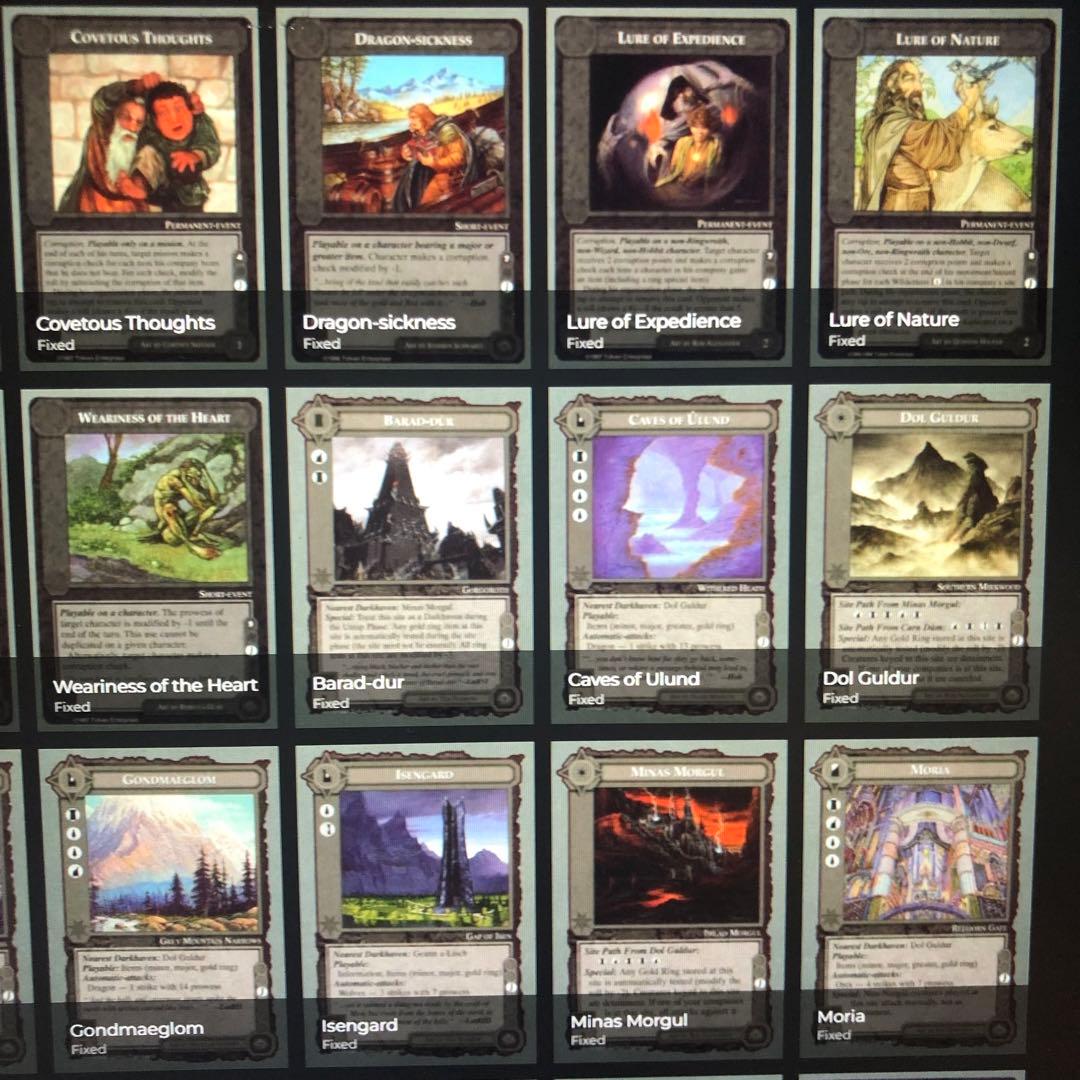 ミドルアース　カード　チャレンジデッキJ ccg コンプ　指輪物語　希少