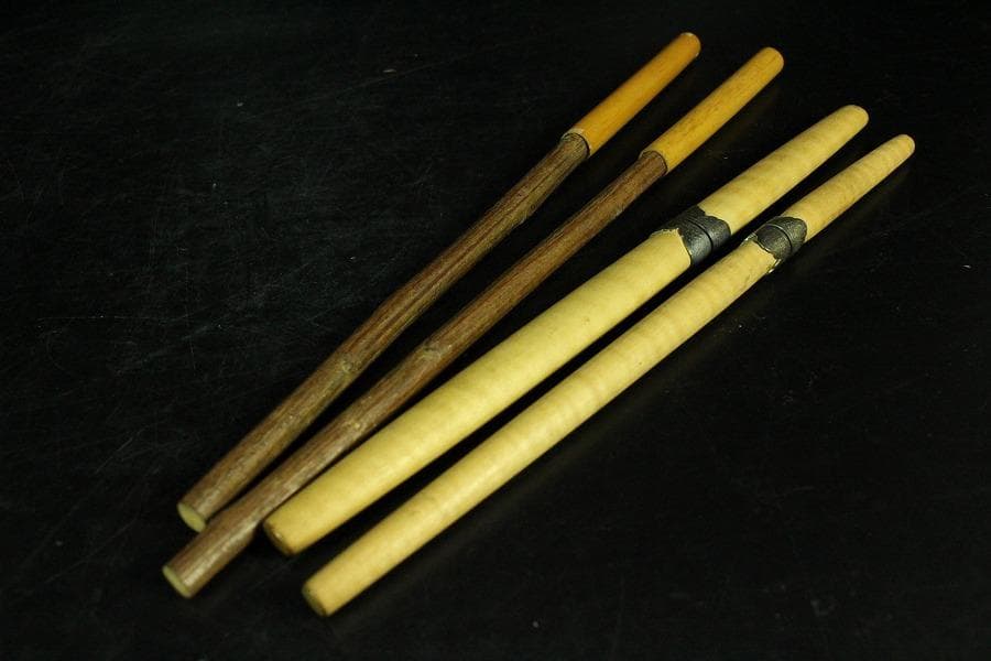 木地 彩色波絵舟硯 小物揃 菊絵 板文庫(K-XA943)