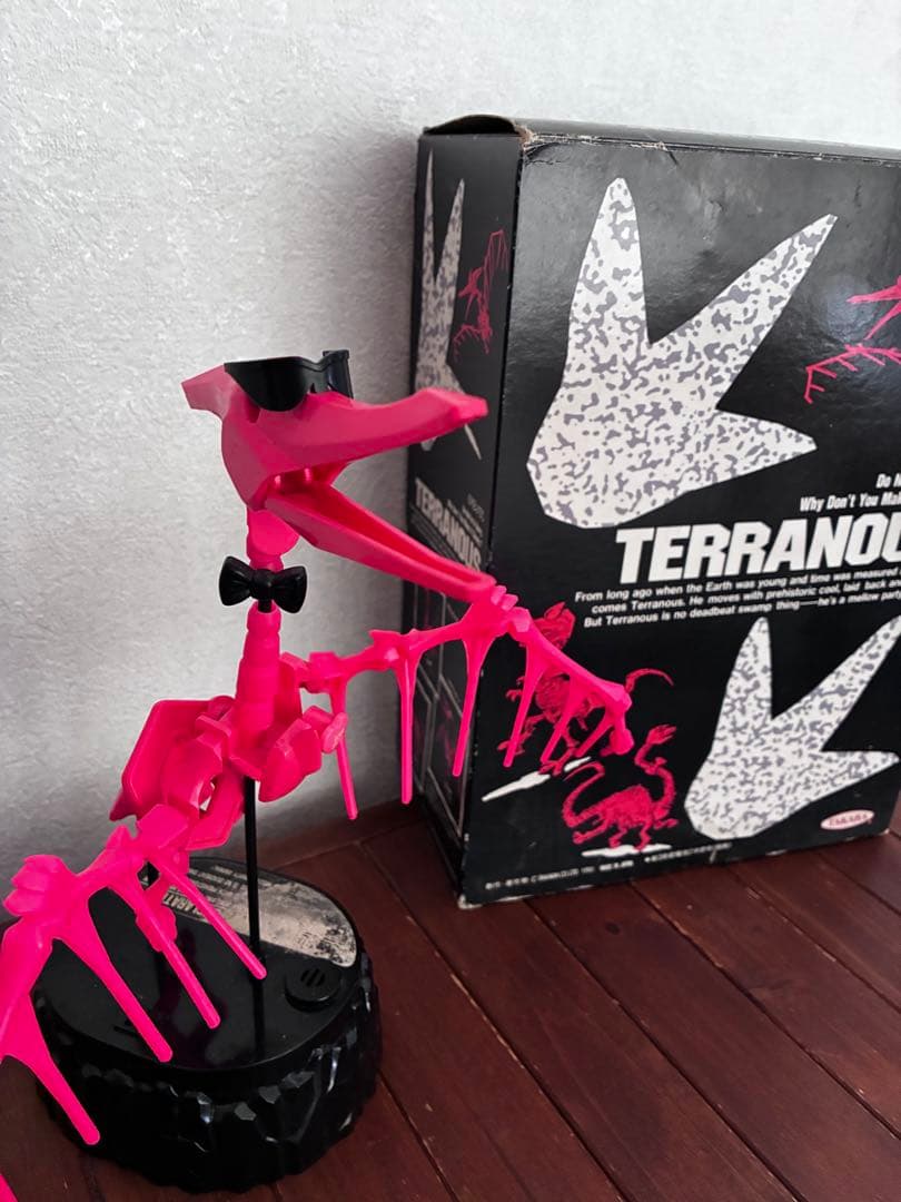 タカラ　テラノス　プテラノドン　ピンク　フラワーロック　昭和レトロ　動作確認済