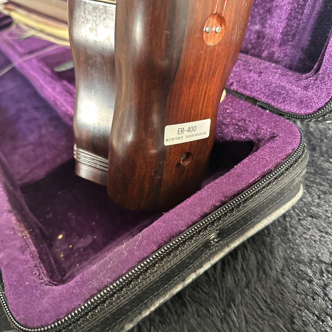 古月琴坊 二胡 ER-400 刻印 彫刻 本革 民族楽器 弦楽器 ケース付属