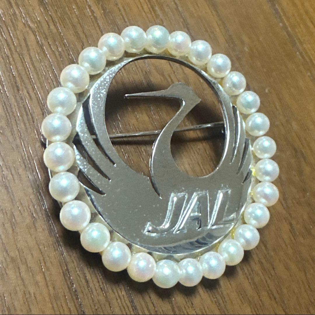 日本航空（JAL） 4代目 客室乗務員 旧制服用 Silver製 公式ブローチ