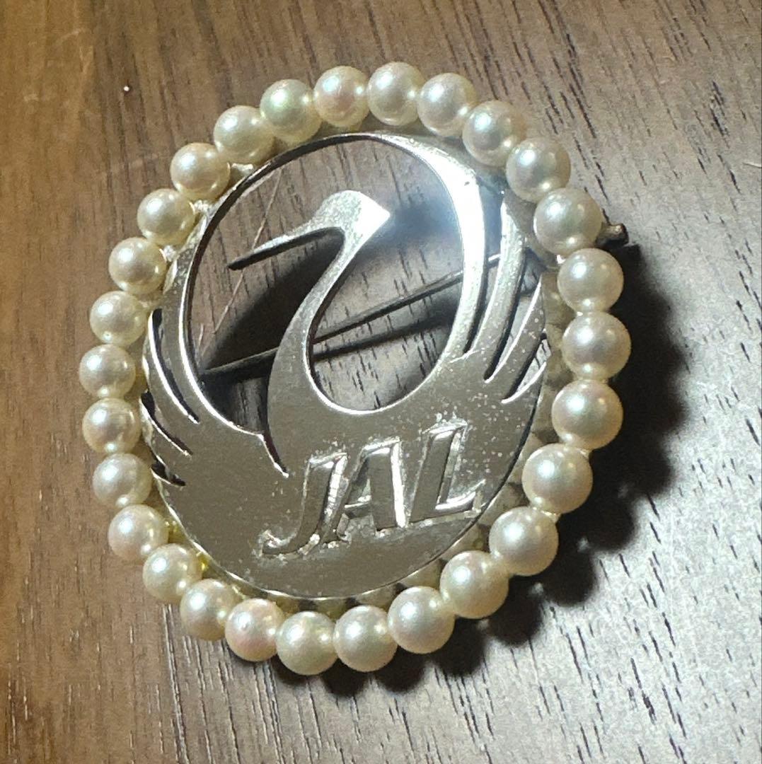 日本航空（JAL） 4代目 客室乗務員 旧制服用 Silver製 公式ブローチ