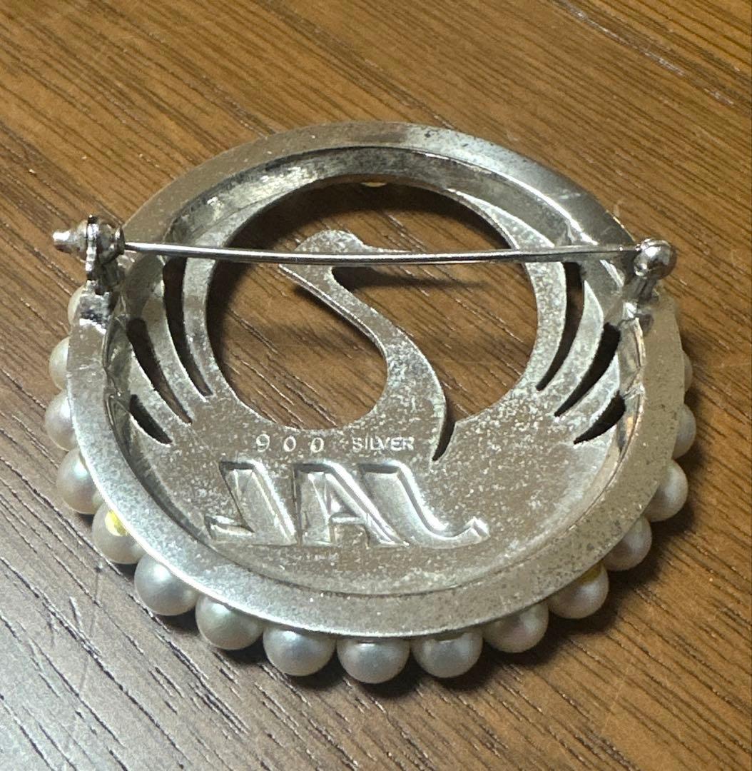日本航空（JAL） 4代目 客室乗務員 旧制服用 Silver製 公式ブローチ