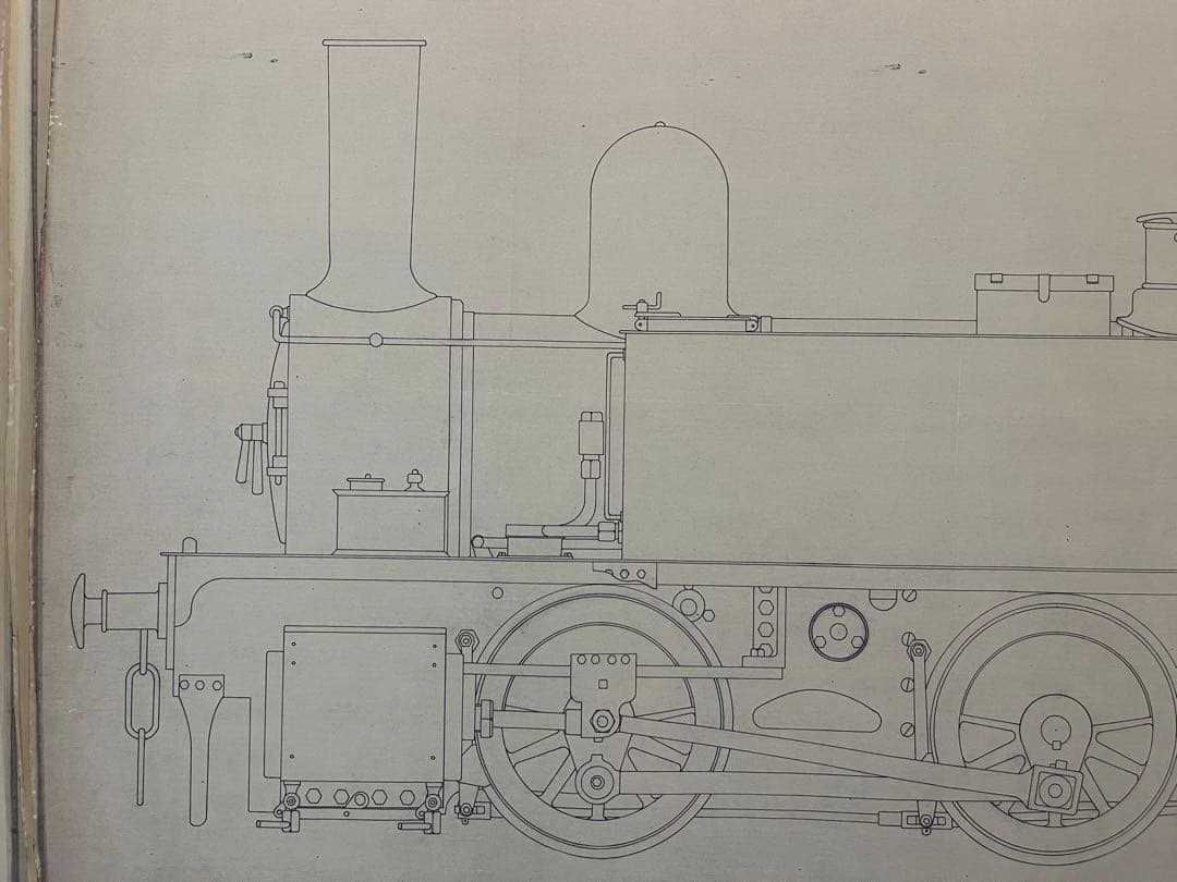 機関車図面大判サイズ#4　0-4-0 ADAMS B4　11sheets