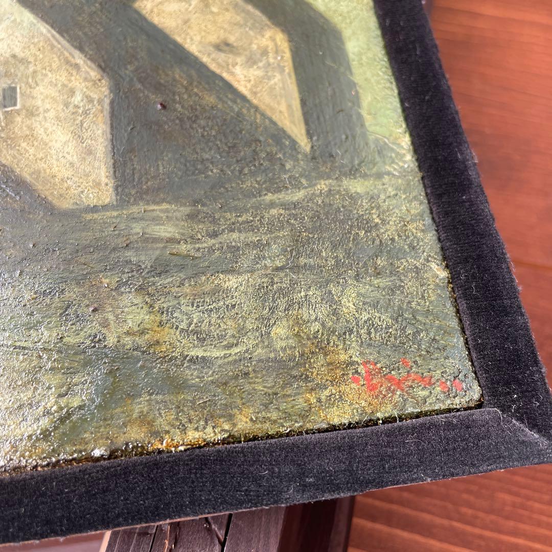 油彩画　教会　抽象画　風景画　井上秀樹　油絵　画家　キャンバス　額装済み