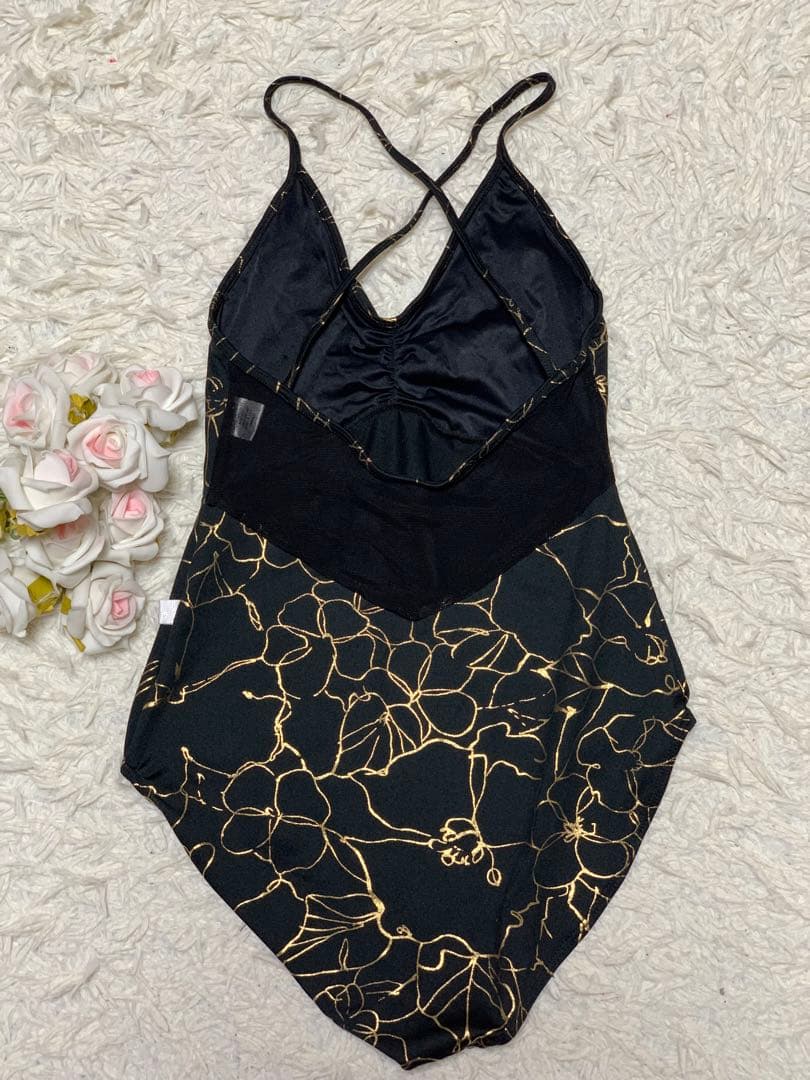 クラスインレオタードSサイズ✨ブラック&ゴールド