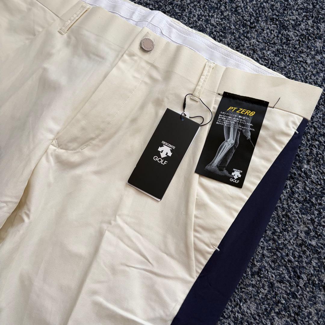 【未使用・タグ付】デサントゴルフ　ストレッチ　パンツ　アイボリー系　サイズ92