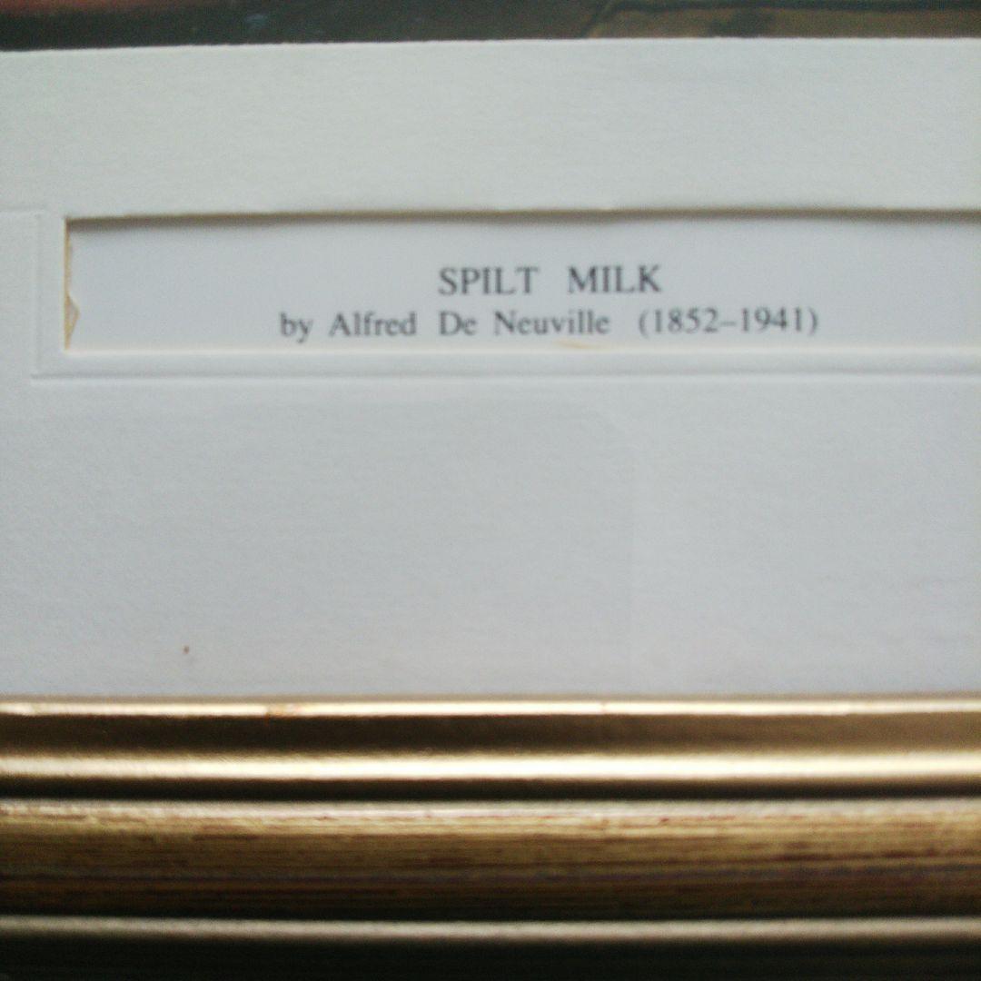 アルフレッド 絵画 猫 SPILT  MILK  ※値段交渉可能※