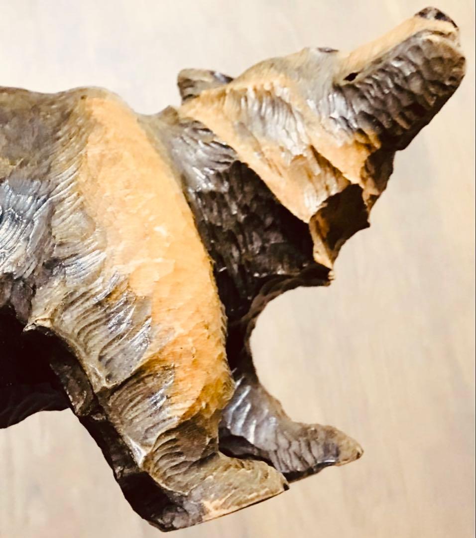 希少　大和正幸　木彫り熊　ガラス目 北海道　木彫熊　木彫り　大和彫