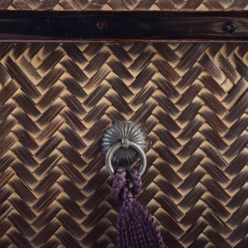 茶道具　御所籠　茶籠　黒楽茶碗　振出など　十一点一式　時代箱付　F　R8766B