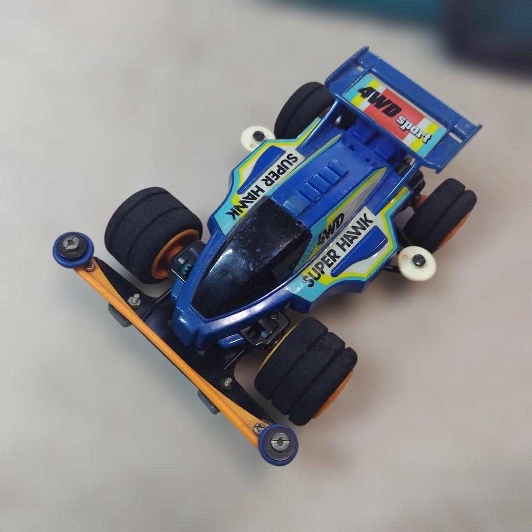 ミニ四駆チョコ 金メッキバーニングサン/サンダードラゴンJr＋他組立済3台セット