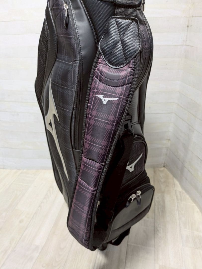 MIZUNO キャディバッグ チェック柄デザイン【左右で色違い】