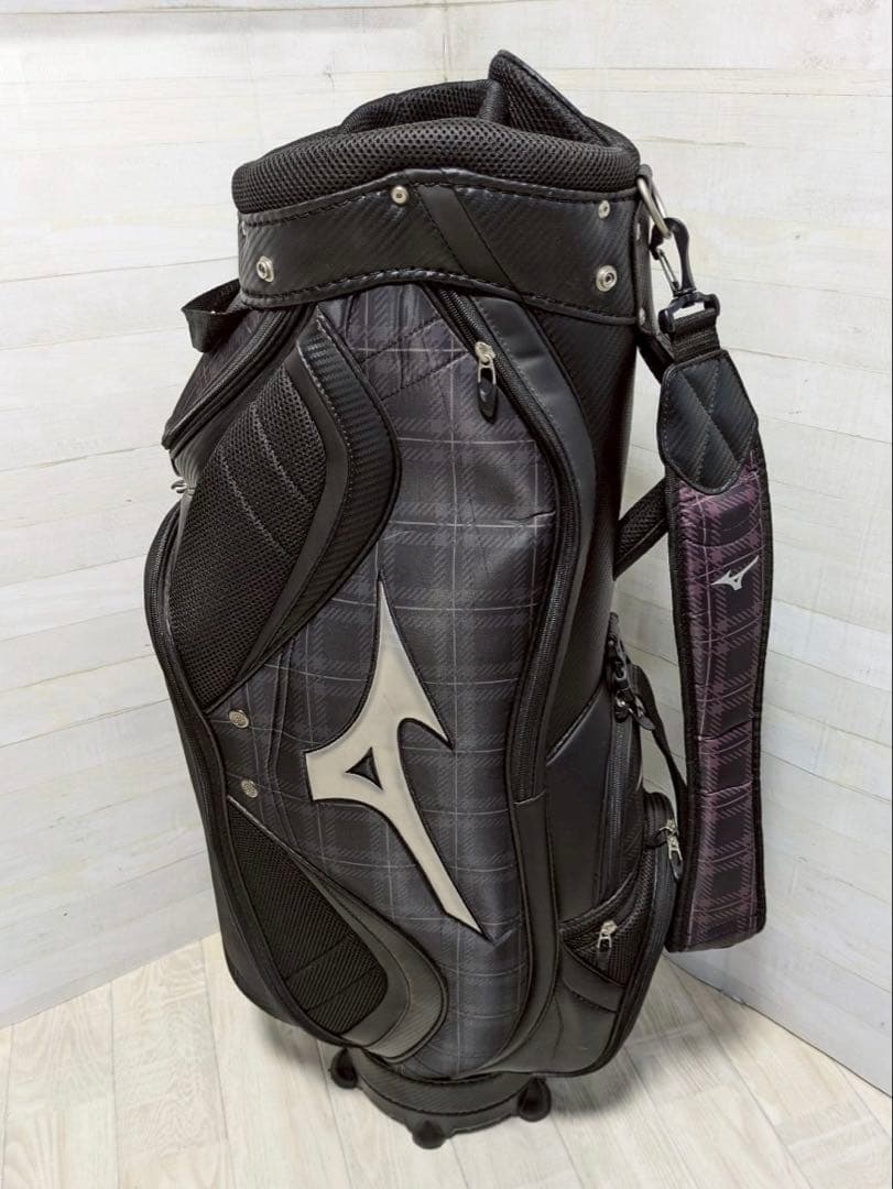MIZUNO キャディバッグ チェック柄デザイン【左右で色違い】