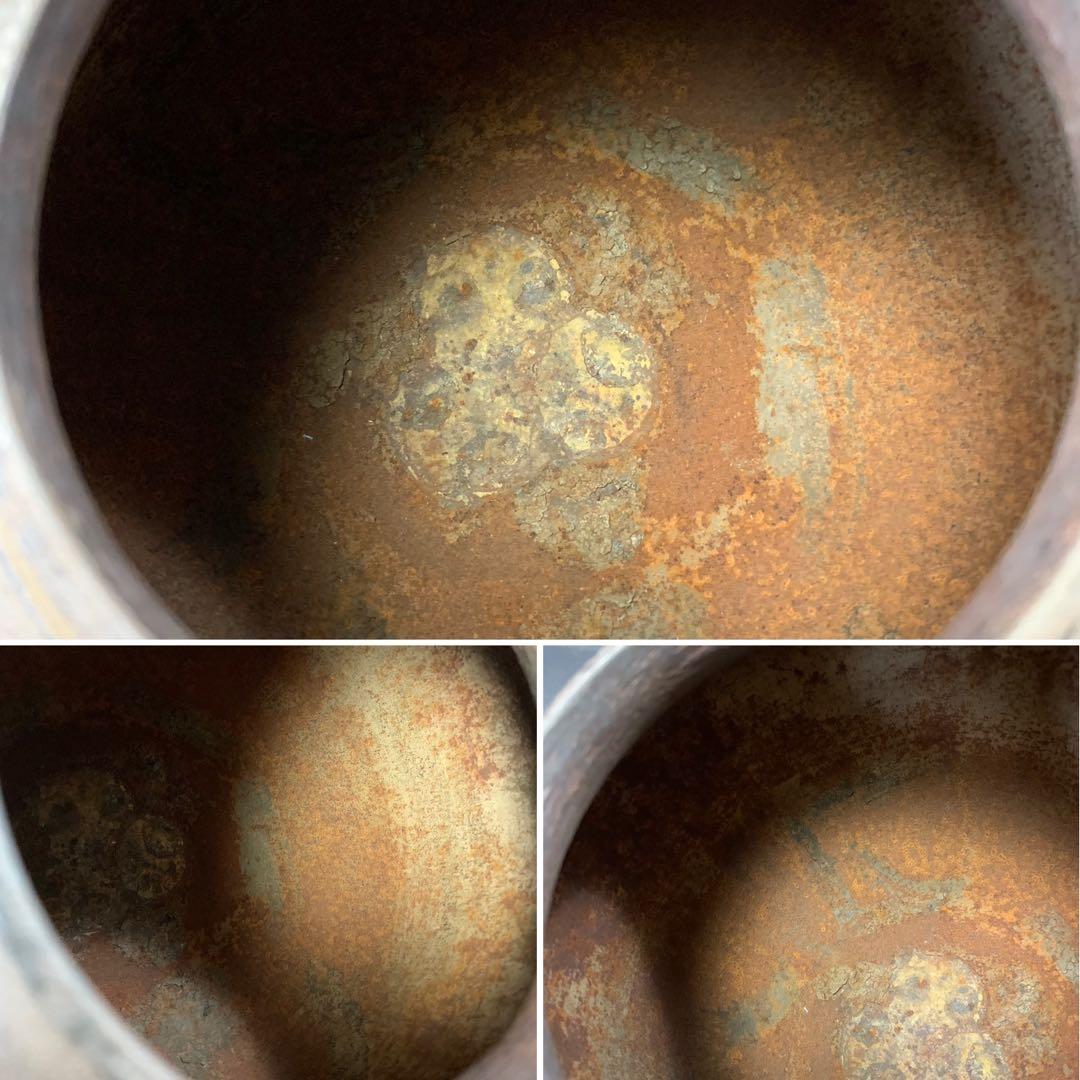 E348 送料無料　干網地紋　真成釜　竹軒造　茶釜　茶道具　茶室　茶道　共箱