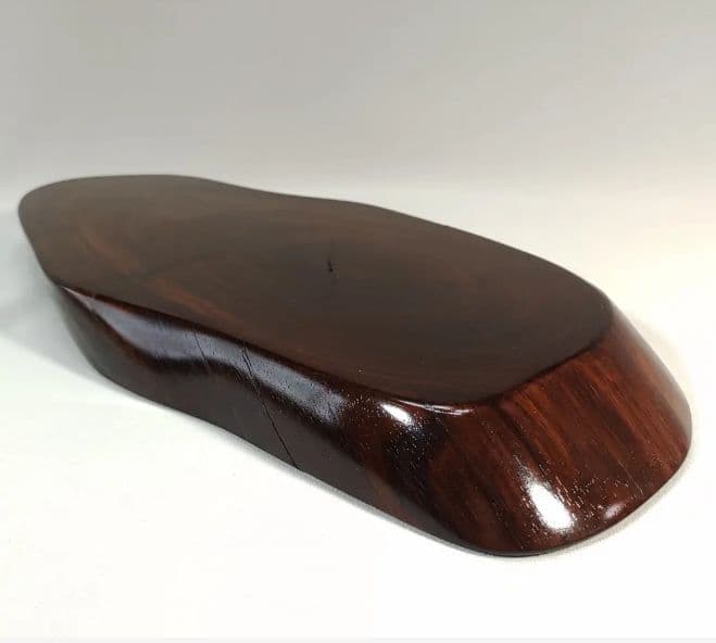 [未使用 美品]　本紫檀　平花台　唐木　無垢材　希少　紫檀　花台　平台　日本製