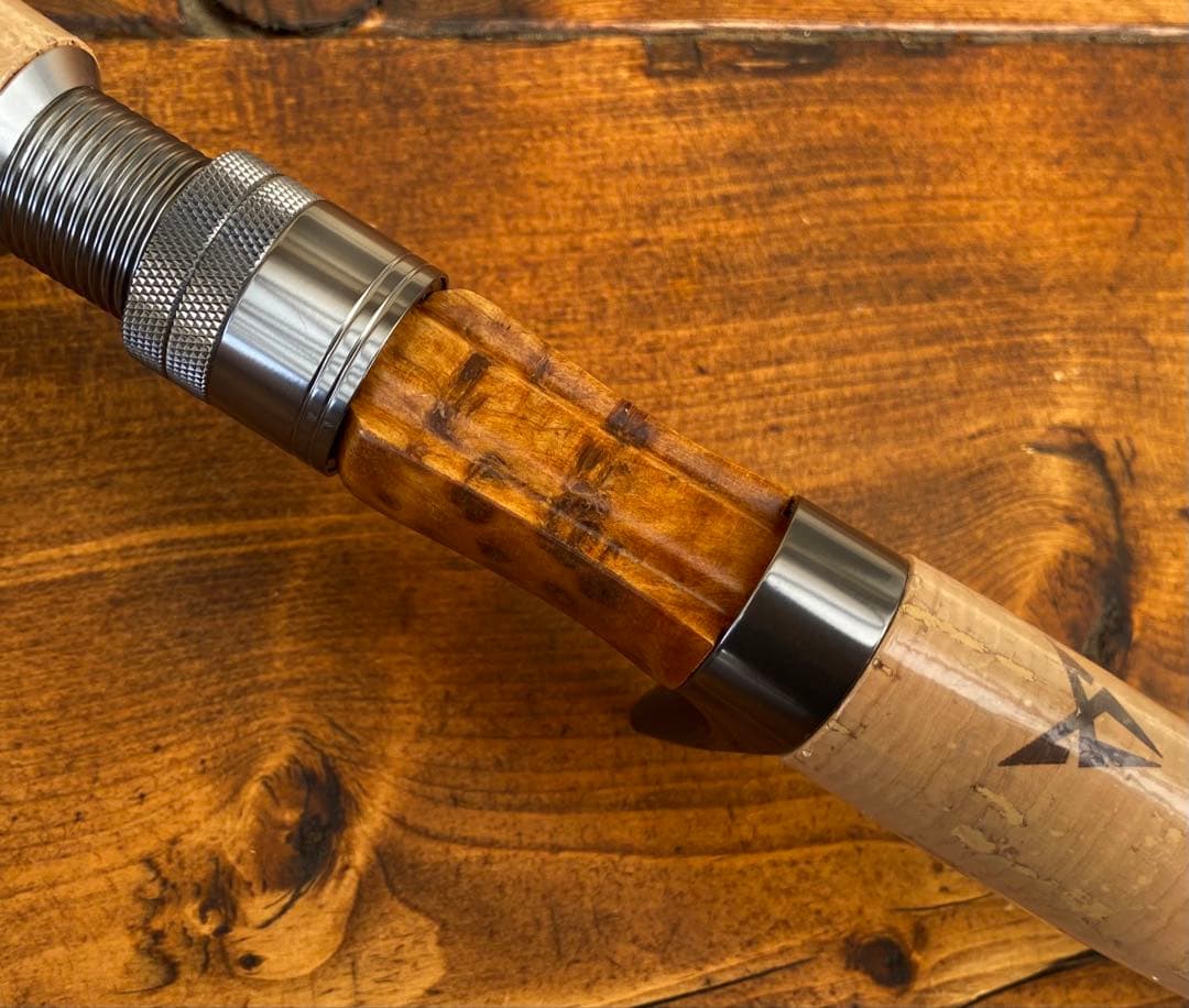 トラウトロッド　5ft1inch ウッドリールシート　渓流 天然木　ベイトロッド