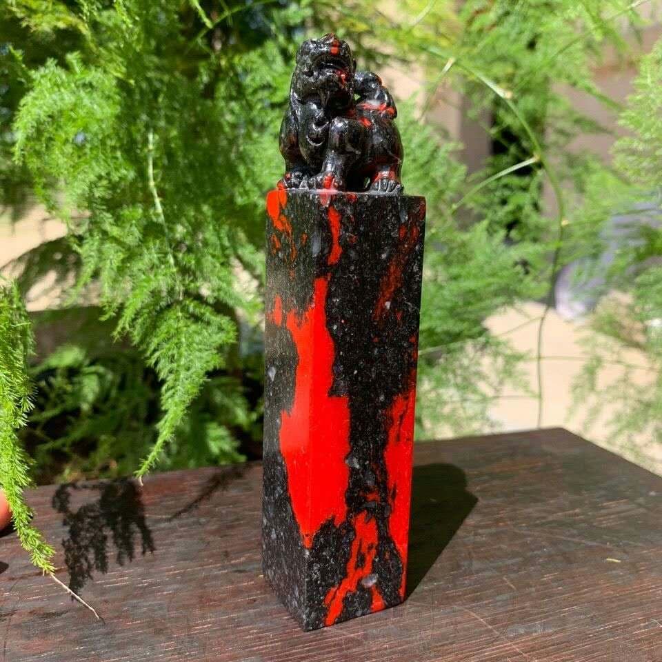 希少鶏血石 老坑 印材 印鑑 篆刻印材 古美術