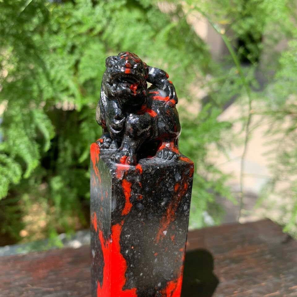 希少鶏血石 老坑 印材 印鑑 篆刻印材 古美術