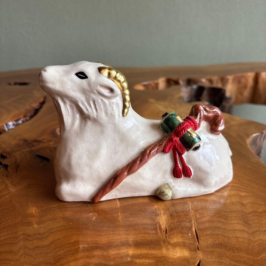 六兵衛窯 干支置物 「寿羔」未年 清水焼 陶芸 たち吉 共箱