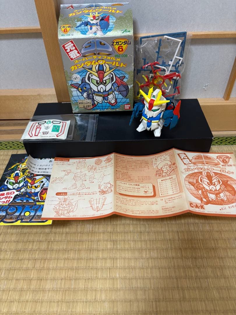 【当時物】元祖SDガンダム初期4体セットΖ／ZZ／ザクIII／ヤクト　箱・説あり